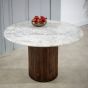 Marblestone Mango Wood Dining Table Round With Marble Top