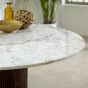 Marblestone Mango Wood Dining Table Round With Marble Top