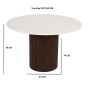 Marblestone Mango Wood Dining Table Round With Marble Top