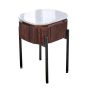 Marblestone Mango Wood Bedside Table With Marble Top & Metal Legs by Karvello Designs | Style Our Home