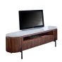 Marblestone Mango Wood Large Tv Stand With Marble Top & Metal Legs by Karvello Designs | Style Our Home