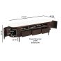 Marblestone Mango Wood Large Tv Stand With Marble Top & Metal Legs