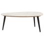 Marblestone Coffee Table With White Marble Top & Metal Legs by Karvello Designs | Style Our Home