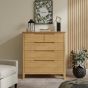 Velsta Oak 2 Over 3 Chest by Hertiance Furniture | Style Our Home
