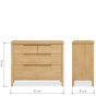 Velda Oak 4 Drawer Wide Chest