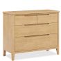 Velda Oak 4 Drawer Wide Chest