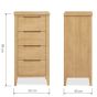Velda Oak 4 Drawer Tall Chest