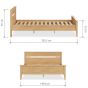 Velda Oak 4Ft 6 Bed Double