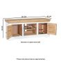 Timberlane Tv Cabinet Upto 57" Solid Mango Wood