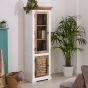 Timberlane Wood Bookcase/Display Cabinet - 3 Shelves & 1 Door