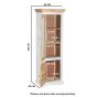 Timberlane Wood Bookcase/Display Cabinet - 3 Shelves & 1 Door
