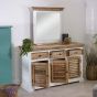 Timberlane Mirror Frame With Shelf Solid Mango Wood