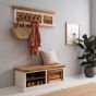 Timberlane Wood Shoe Rack & Hanger Wall Hook Set