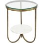 Nolita White Marble And Antique Gold Iron Side Table - Style Our Home