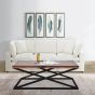 Phoenix Coffee Table With Glass by Indus Valley