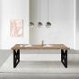 Phoenix Large Dining Table With Glass by Indus Valley