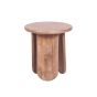 Bell-Shaped Round Wooden Side Table