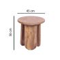 Bell-Shaped Round Wooden Side Table