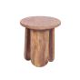 Bell-Shaped Round Wooden Side Table
