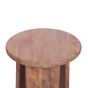 Bell-Shaped Round Wooden Side Table
