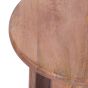 Bell-Shaped Round Wooden Side Table