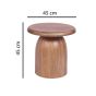 Round Side Table With Raised Tray Top