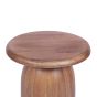 Round Side Table With Raised Tray Top