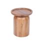 Round Tray-Top Wooden Side Table by Indus Valley