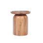 Round Tray-Top Wooden Side Table