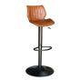 Alfa Gas Lift Bar Stool Vegan Leather Tan SET OF 2 by Monologue | Style Our Home
