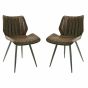 Alfa Bounce Dining Chair Vegan Chestnut SET OF 2 by Monologue | Style Our Home