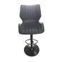 Alfa Gas Lift Bar Stool Vegan Leather Grey