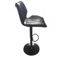 Alfa Gas Lift Bar Stool Vegan Leather Grey SET OF 2 by Monologue | Style Our Home
