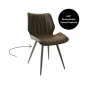 Alfa Bounce Dining Chair Vegan Chestnut SET OF 2