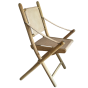 Folding Campaign Chair - Natural