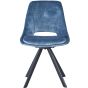 Kasper S Velvet Blue - Swivel Black Legs by Heritance Furniture | Style Our Home