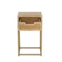 Rattan 1 Draw Side Table