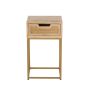Rattan 1 Draw Side Table
