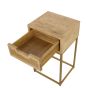Rattan 1 Draw Side Table