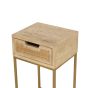 Rattan 1 Draw Side Table