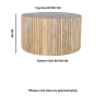Calderwood Carved Mango Wood Round Coffee Table