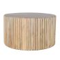 Calderwood Carved Mango Wood Round Coffee Table by Karvello Designs | Style Our Home