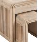 Calderwood Carved Mango Wood Nest Of 2 Tables With Drawer