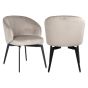 Amphara Khaki Velvet Chair by Richmond Interiors | Style Our Home