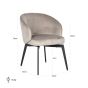 Amphara Khaki Velvet Chair