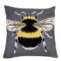 Emb Bee Cushion On Grey Felt by Malini | Style Our Home