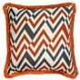 Zig Zag Emb With Fringe- Rust by Malini | Style Our Home