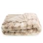 Luxury Natural Textured Faux Fur Throw by Malini | Style Our Home