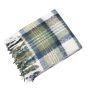 Faux Mohair Throw Green/Blue Plaid by Malini | Style Our Home