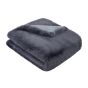Long Hair Faux Fur Throw Slate